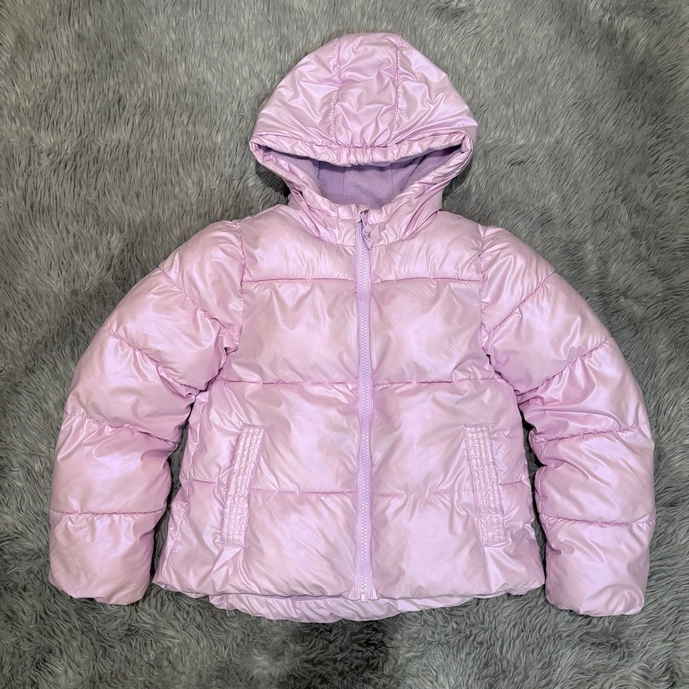 Swiss Tech Puffer Jacket Light Shinny Purple Winter Thick Warm Girls Youth Small